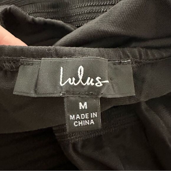 Lulu’s Casita Black Sheer Lace Long Sleeve Bodysuit Size Medium Sexy Party Club - Picture 8 of 16